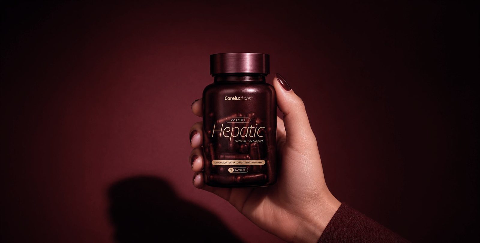 Hepatic bottle held in hand